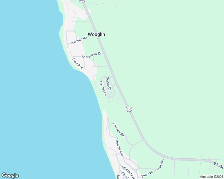 map of restaurants, bars, coffee shops, grocery stores, and more near 36 Oneida Drive in Mayville