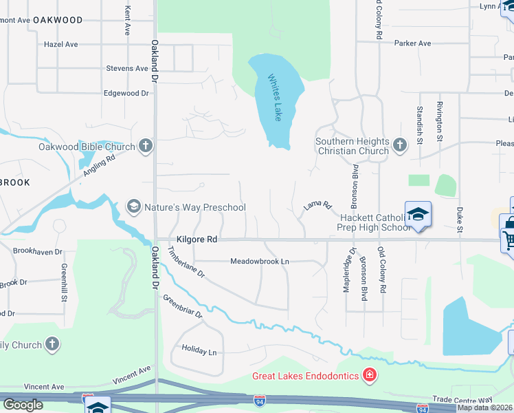 map of restaurants, bars, coffee shops, grocery stores, and more near 4420 Glenrose Terrace in Kalamazoo