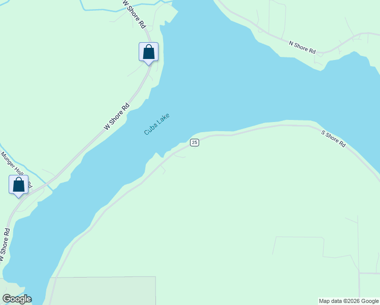 map of restaurants, bars, coffee shops, grocery stores, and more near 61 South Shore Road in Cuba