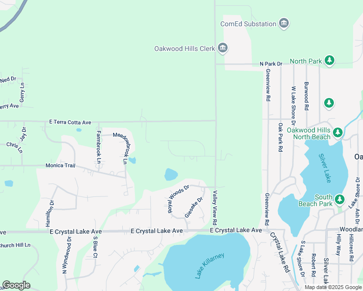 map of restaurants, bars, coffee shops, grocery stores, and more near 3210 Carrington Drive in Crystal Lake