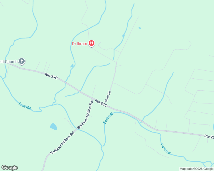 map of restaurants, bars, coffee shops, grocery stores, and more near 15 Shad Road in East Jewett