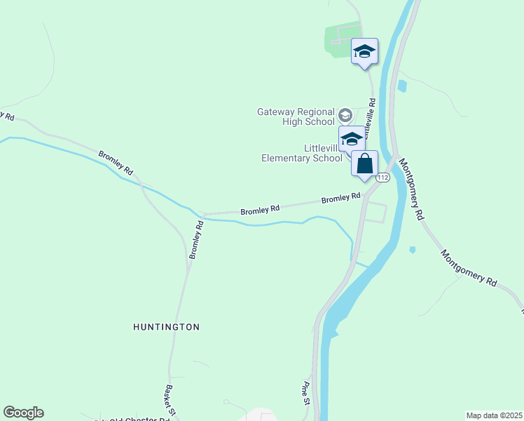 map of restaurants, bars, coffee shops, grocery stores, and more near 12 Bromley Rd in Huntington