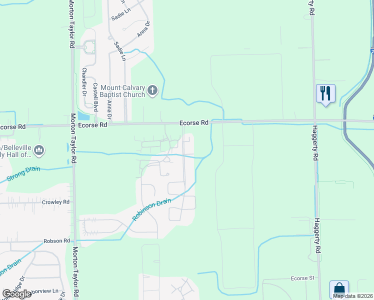 map of restaurants, bars, coffee shops, grocery stores, and more near 7515 Kirkridge Street in Belleville