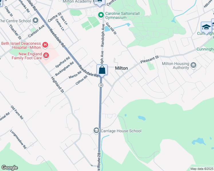 map of restaurants, bars, coffee shops, grocery stores, and more near 403405 Reedsdale Road in Milton