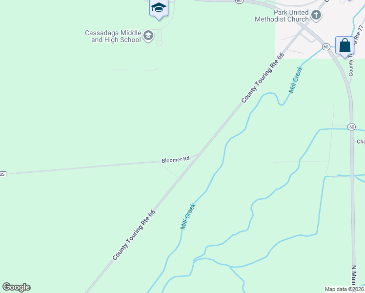 map of restaurants, bars, coffee shops, grocery stores, and more near 5719 Sinclair Drive in Sinclairville