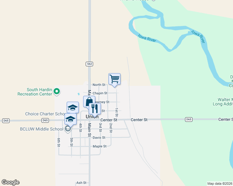 map of restaurants, bars, coffee shops, grocery stores, and more near 201 1st Street in Union