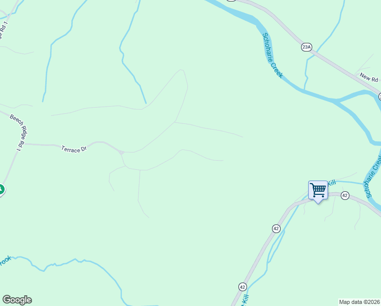 map of restaurants, bars, coffee shops, grocery stores, and more near 392 Terrace Drive in Prattsville