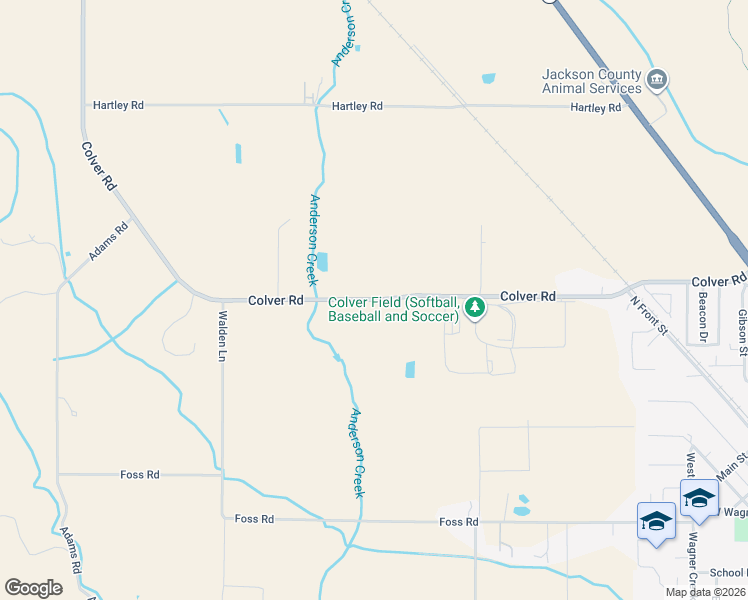 map of restaurants, bars, coffee shops, grocery stores, and more near 5828 Colver Road in Talent