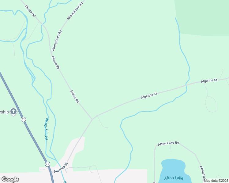 map of restaurants, bars, coffee shops, grocery stores, and more near 239 Algerine St in Afton