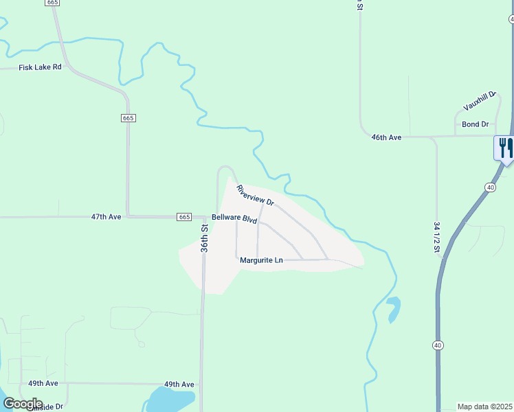 map of restaurants, bars, coffee shops, grocery stores, and more near 35627 Riverview Drive in Paw Paw