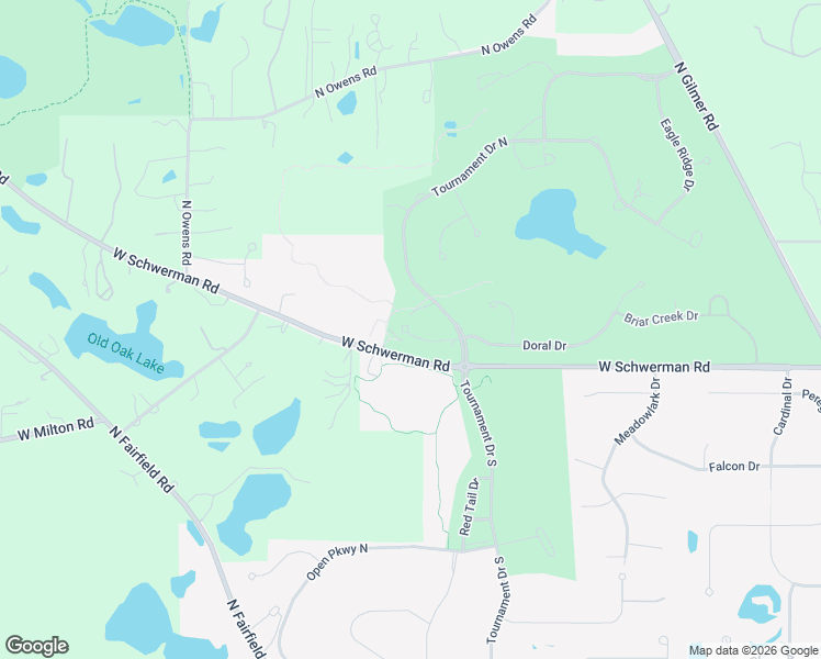 map of restaurants, bars, coffee shops, grocery stores, and more near 1 Tournament Dr N in Hawthorn Woods