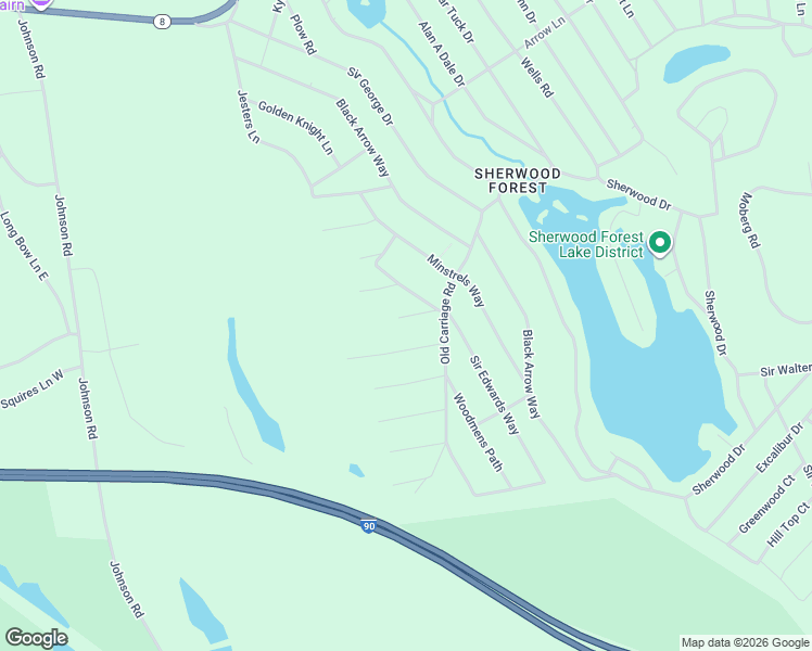 map of restaurants, bars, coffee shops, grocery stores, and more near 2-54 Robin Hood Lane in Becket