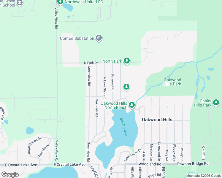 map of restaurants, bars, coffee shops, grocery stores, and more near 5513 Burwood Road in Oakwood Hills
