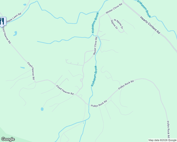 map of restaurants, bars, coffee shops, grocery stores, and more near 321 Winter Clove Rd in Round Top