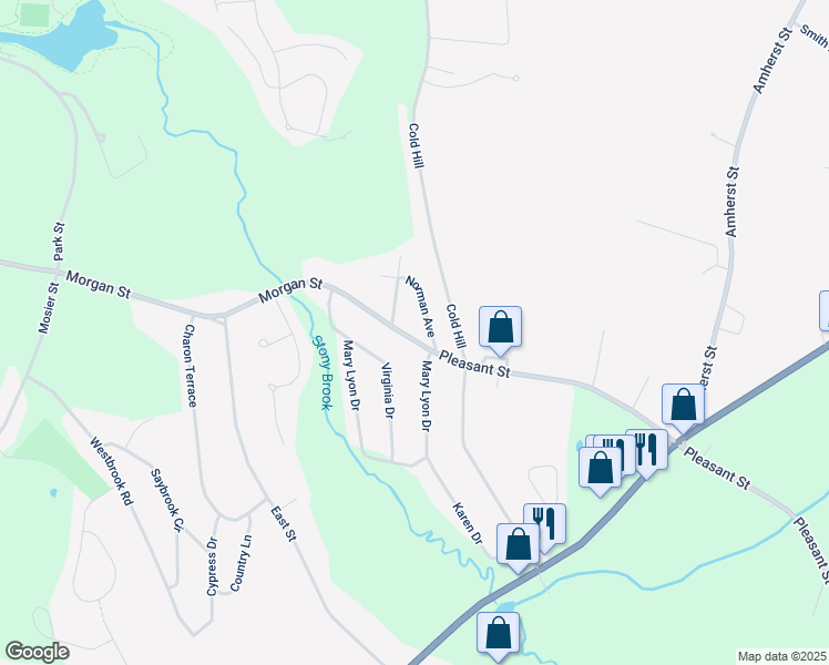 map of restaurants, bars, coffee shops, grocery stores, and more near 4 Breezy Lane in Granby