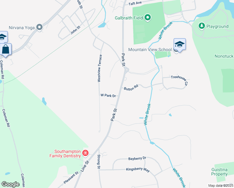 map of restaurants, bars, coffee shops, grocery stores, and more near 215 Park Street in Easthampton