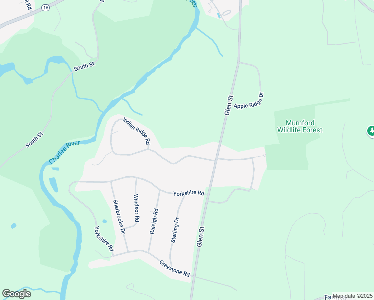 map of restaurants, bars, coffee shops, grocery stores, and more near 9 Indian Ridge Way in Natick