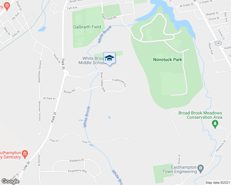 map of restaurants, bars, coffee shops, grocery stores, and more near 30 Treehouse Circle in Easthampton