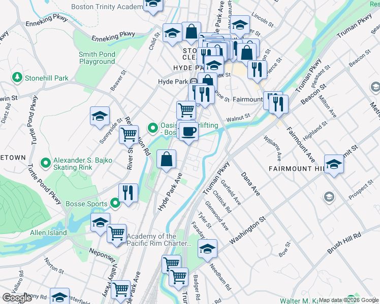 map of restaurants, bars, coffee shops, grocery stores, and more near 5 A Street in Boston