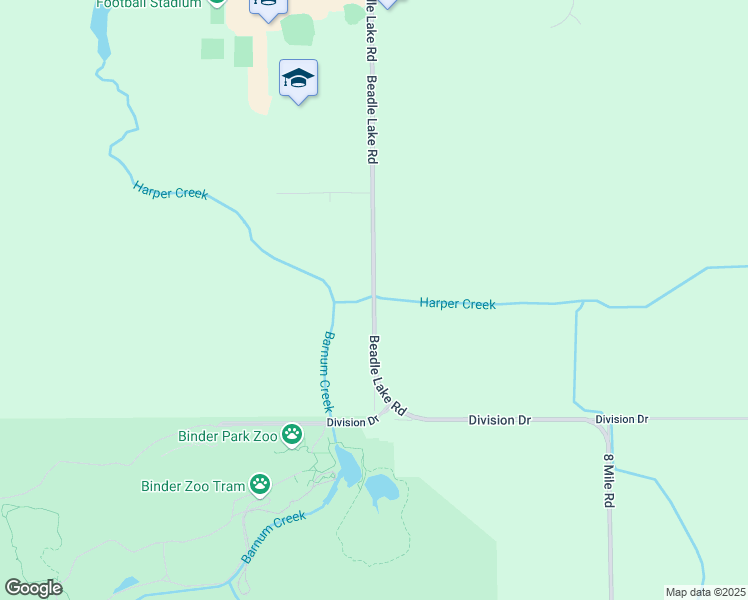 map of restaurants, bars, coffee shops, grocery stores, and more near 12276 Beadle Lake Road in Battle Creek
