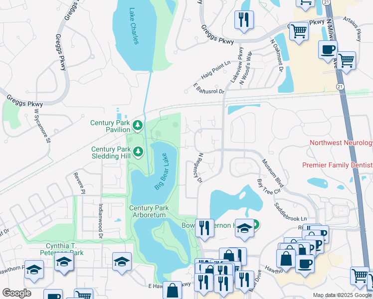 map of restaurants, bars, coffee shops, grocery stores, and more near 183 Hemingway Court in Vernon Hills