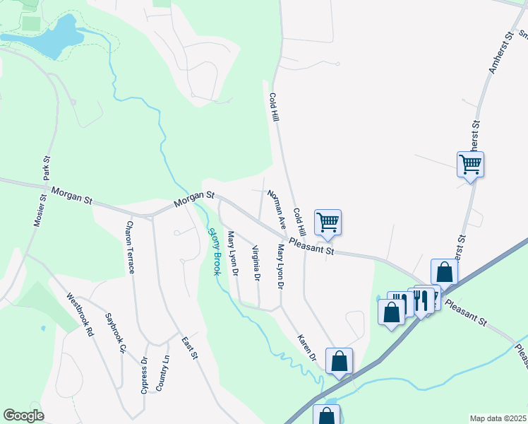 map of restaurants, bars, coffee shops, grocery stores, and more near 4 Breezy Lane in Granby