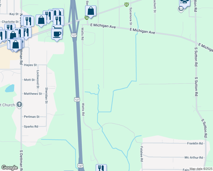 map of restaurants, bars, coffee shops, grocery stores, and more near 307 Curtis Ave in Jackson