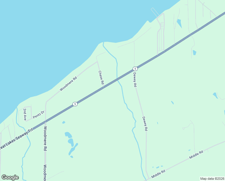 map of restaurants, bars, coffee shops, grocery stores, and more near 11801-11899 East Lake Road in North East