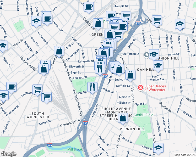 190 Millbury Street, Worcester MA Walk Score