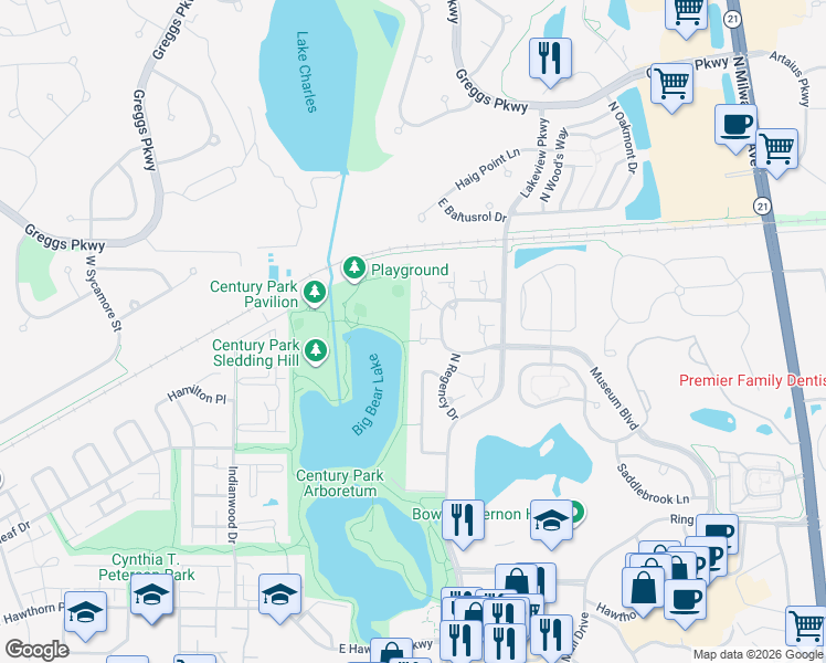 map of restaurants, bars, coffee shops, grocery stores, and more near 162 Hemingway Court in Vernon Hills
