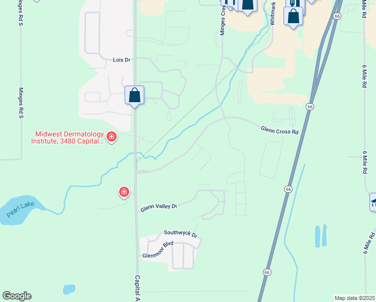map of restaurants, bars, coffee shops, grocery stores, and more near 5262 Horizon Drive in Battle Creek