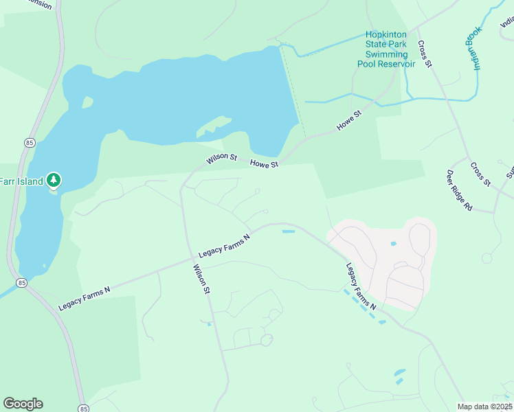 map of restaurants, bars, coffee shops, grocery stores, and more near 1 Weston Lane in Hopkinton