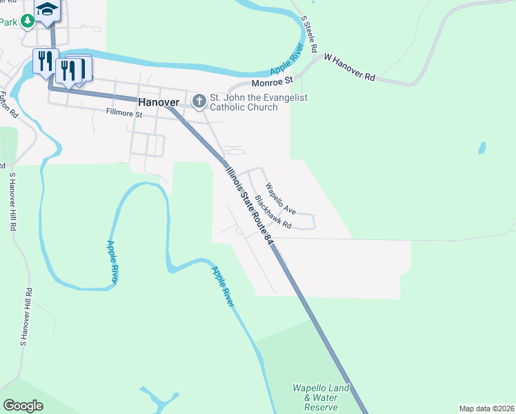 map of restaurants, bars, coffee shops, grocery stores, and more near 28 Blackhawk Road in Hanover