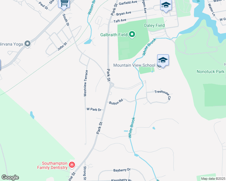 map of restaurants, bars, coffee shops, grocery stores, and more near 204 Park Street in Easthampton