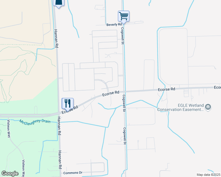 map of restaurants, bars, coffee shops, grocery stores, and more near 38597 Seminole Drive in Romulus