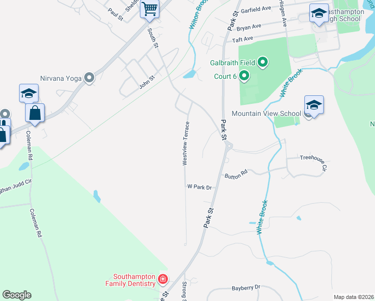 map of restaurants, bars, coffee shops, grocery stores, and more near 19 Westview Terrace in Easthampton