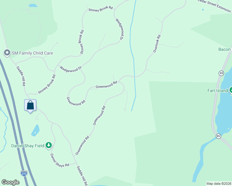 map of restaurants, bars, coffee shops, grocery stores, and more near 27 Greenwood Road in Hopkinton