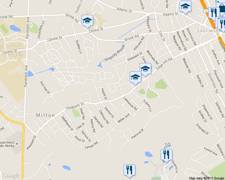 map of restaurants, bars, coffee shops, grocery stores, and more near 35 Hoy Terrace in Milton