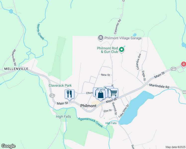 map of restaurants, bars, coffee shops, grocery stores, and more near 30 Elmwood Avenue in Hudson