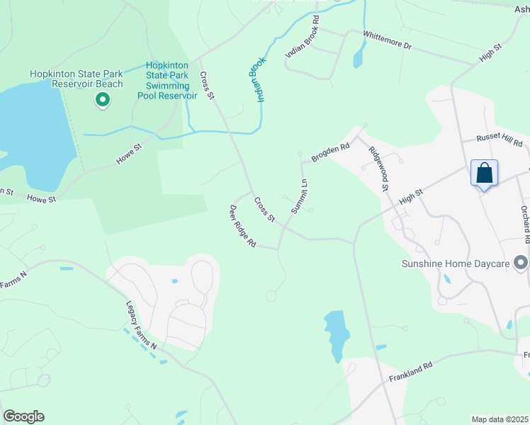 map of restaurants, bars, coffee shops, grocery stores, and more near 120 Cross Street in Ashland