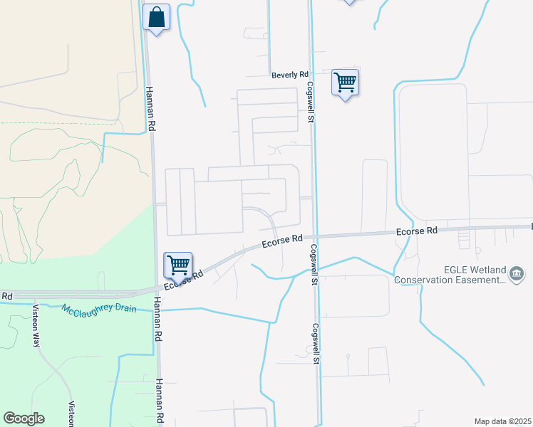 map of restaurants, bars, coffee shops, grocery stores, and more near 7081 Shawnee Drive in Romulus