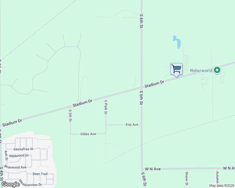 map of restaurants, bars, coffee shops, grocery stores, and more near 8179 Stadium Drive in Kalamazoo