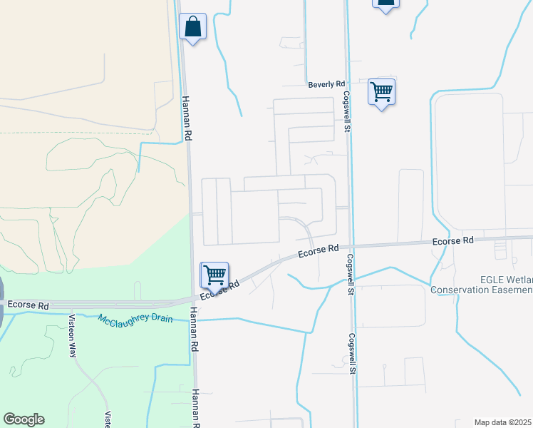 map of restaurants, bars, coffee shops, grocery stores, and more near 7010 Shawnee Drive in Romulus