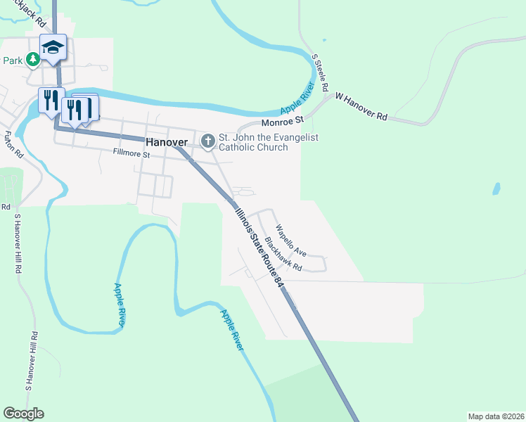 map of restaurants, bars, coffee shops, grocery stores, and more near 17 O'Sage Avenue in Hanover