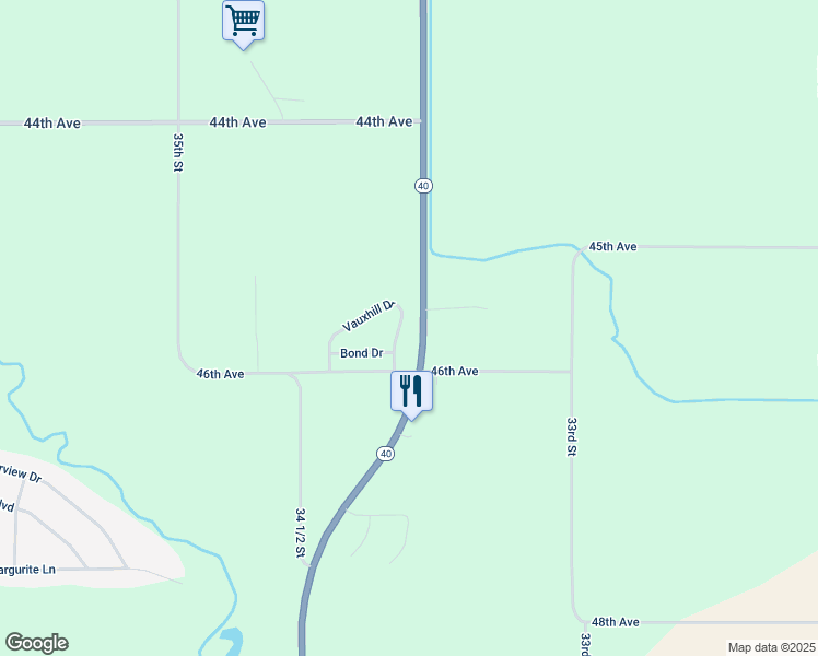 map of restaurants, bars, coffee shops, grocery stores, and more near 34110 Vauxhill Drive in Paw Paw