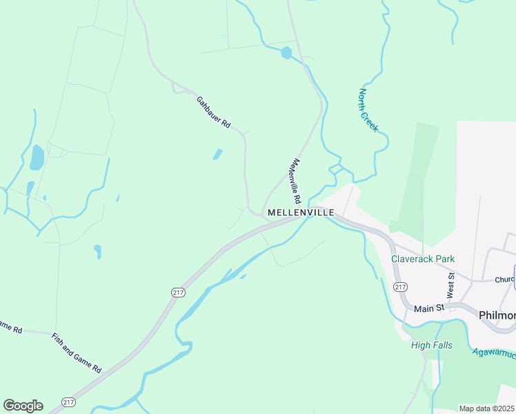 map of restaurants, bars, coffee shops, grocery stores, and more near 7 Mellenville Square in Hudson