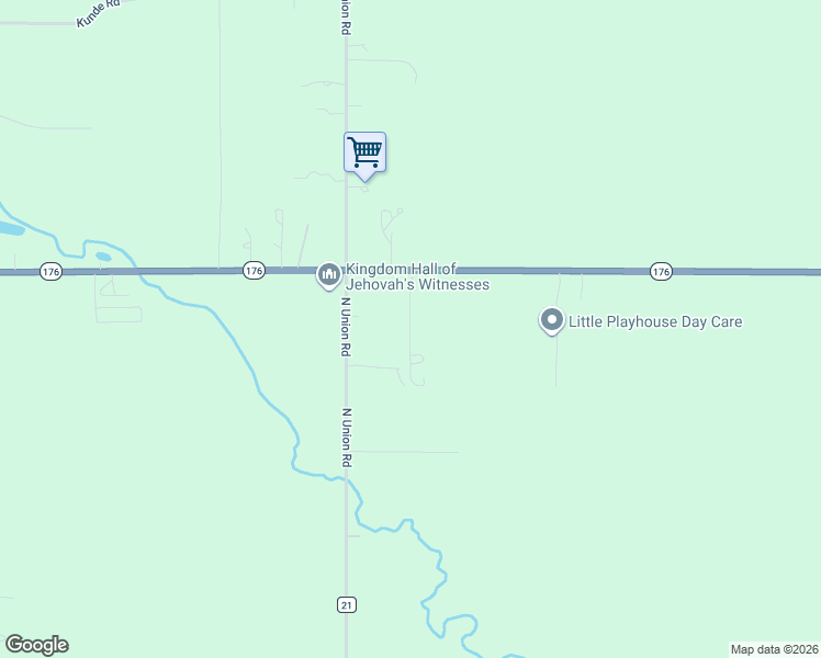 map of restaurants, bars, coffee shops, grocery stores, and more near 5120 North Union Road in Union
