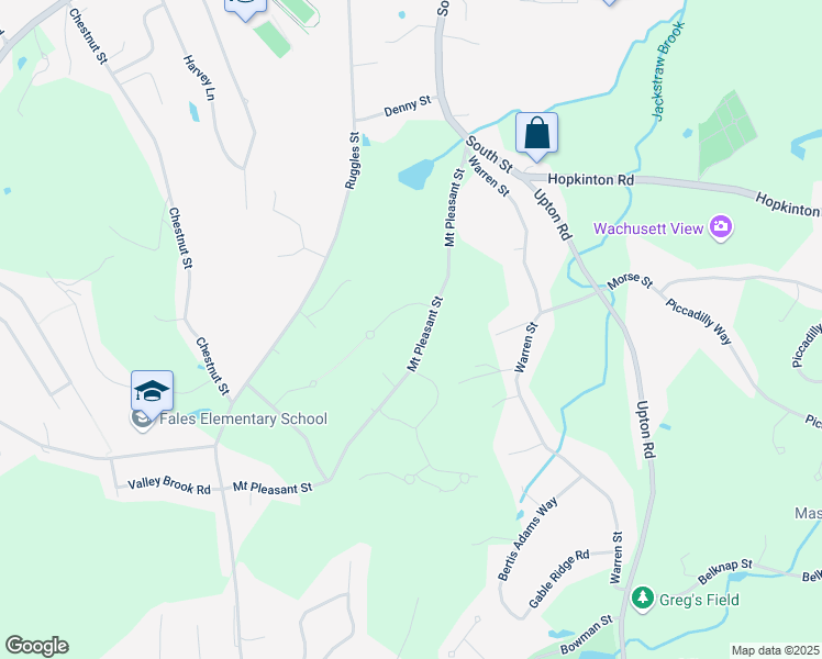 map of restaurants, bars, coffee shops, grocery stores, and more near 29 Mount Pleasant Street in Westborough