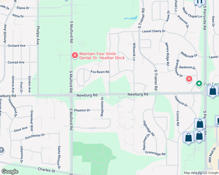 map of restaurants, bars, coffee shops, grocery stores, and more near 1491 Stony Creek Way in Rockford