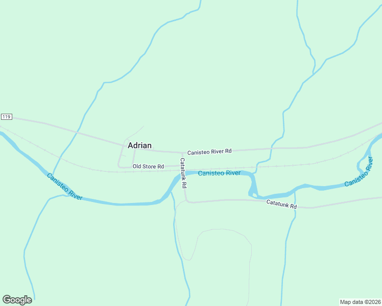 map of restaurants, bars, coffee shops, grocery stores, and more near Canisteo River Road in Canisteo